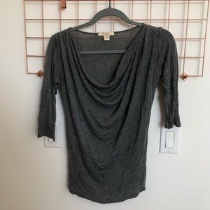 Forever 21 Gray Cowl Neck Top